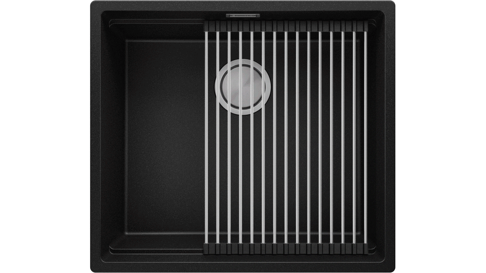 Kitchen granite sink without drainer and with one large bowl Grande XXL Prague 60 Grande Slim Level + roll-out drainer