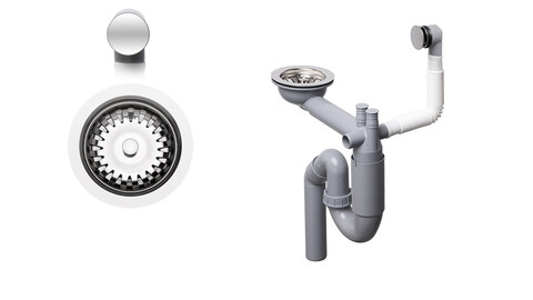 Space-saving manual telescopic water trap