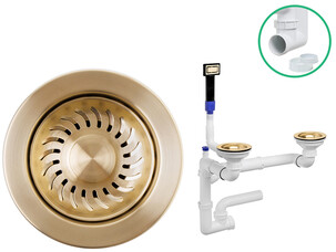 Space saving two-bowl water...
