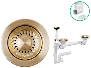 Space saving two-bowl water...