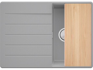 One-bowl granite kitchen...