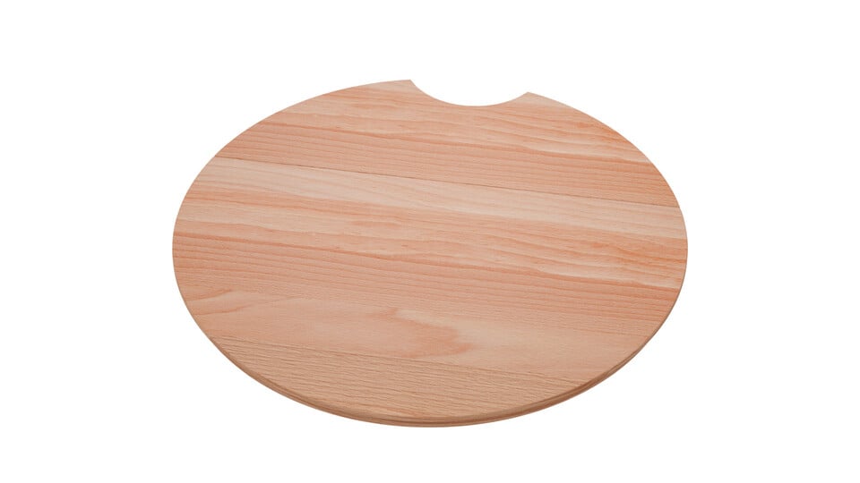 Cutting Board Workstation Round 410x410 Beech Wood (2 Parts)