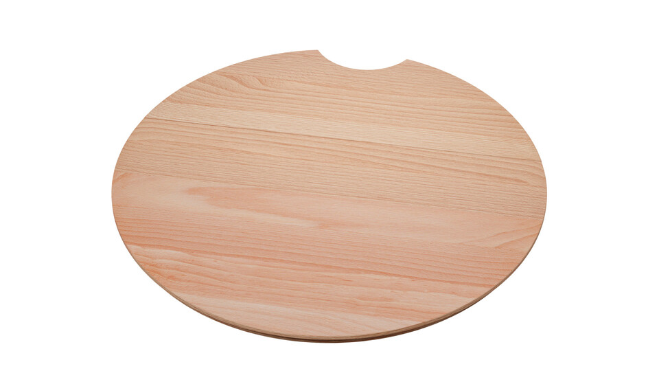 Cutting Board Workstation Round 440x440 Beech Wood (2 Parts)