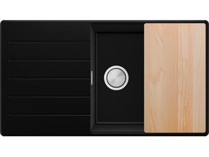 One-bowl granite kitchen...