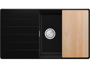 One-bowl granite kitchen...