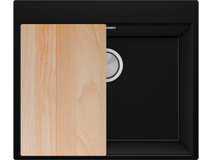 One-bowl granite kitchen...