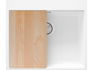 One-bowl granite kitchen...