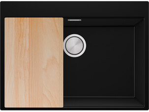 One-bowl granite kitchen...