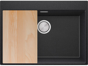 One-bowl granite kitchen...