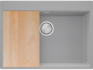 One-bowl granite kitchen...