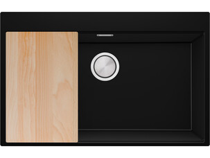 One-bowl granite kitchen...