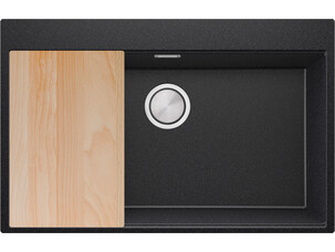 One-bowl granite kitchen...