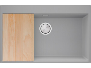 One-bowl granite kitchen...