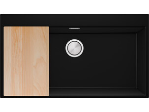 One-bowl granite kitchen...