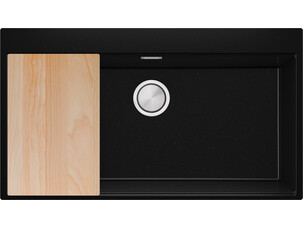One-bowl granite kitchen...