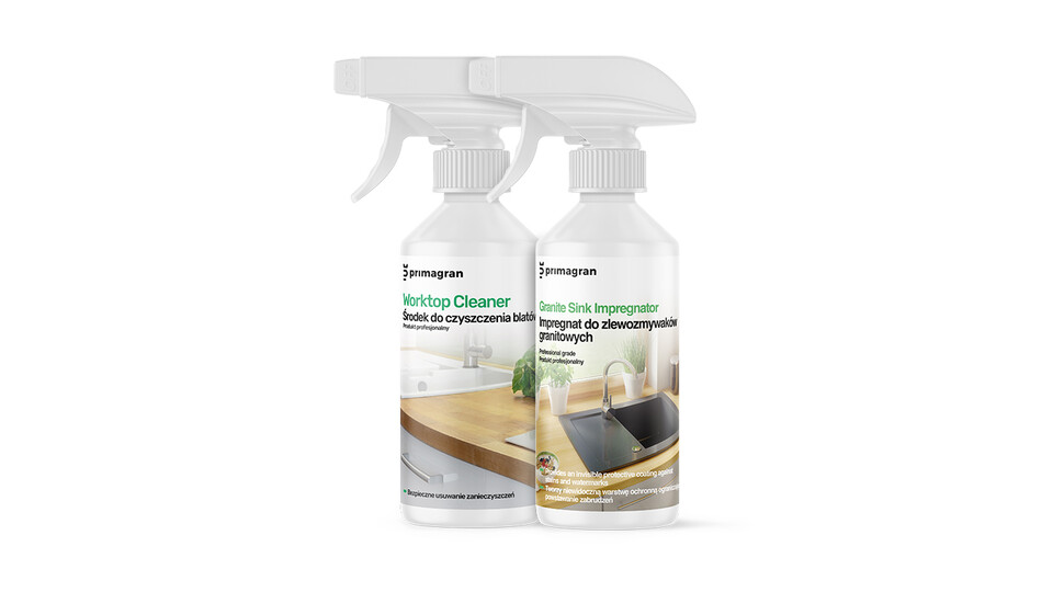 Impregnator for granite sinks 250 ml + Countertop cleaner 250 ml