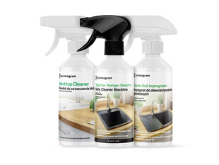 Impregnator for granite sinks 250 ml + Blackline Sink Conditioner 250 ml + Countertop cleaner 250 ml