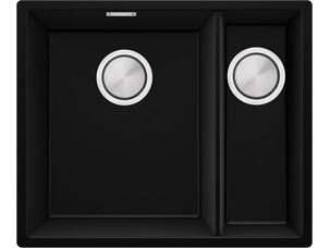 Double-bowl granite kitchen...