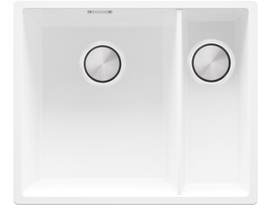 Double-bowl granite kitchen...
