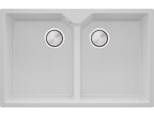 Double-bowl granite kitchen...