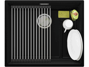 One-bowl granite kitchen...
