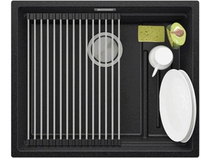 One-bowl granite kitchen...