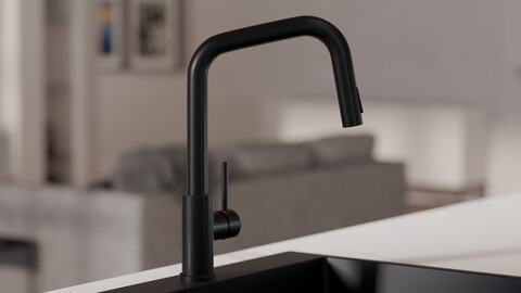 Kitchen mixer tap with pull-out spout and 2 spray types Primagran® 9070