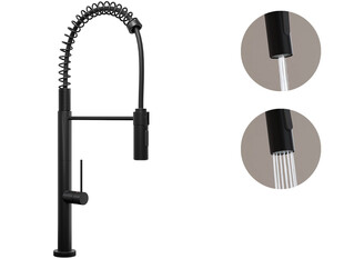 Kitchen mixer tap with pull-out spout and 2 spray types Primagran® 901
