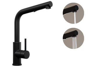 Kitchen mixer tap with pull-out spout and 2 spray types Primagran® 3010