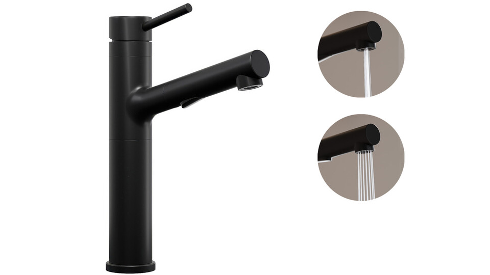 Kitchen mixer tap with pull-out spout and 2 spray types Primagran® 2010