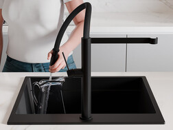 Kitchen mixer tap with flexible spout and 2 spray types Primagran® 7010