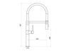 Kitchen mixer tap with flexible spout and 2 spray types Primagran® 7010