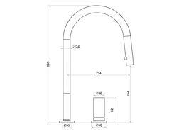 Kitchen faucet with separate control and pull-out spout 9050 Primagran