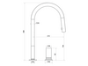 Kitchen faucet with separate control and pull-out spout 9050 Primagran