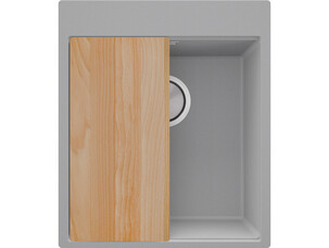 One-bowl granite kitchen...