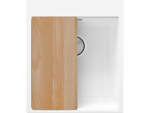One-bowl granite kitchen...