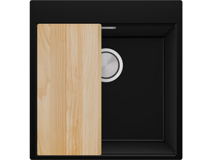 One-bowl granite kitchen...