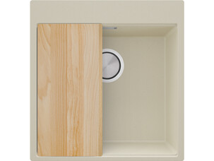 One-bowl granite kitchen...