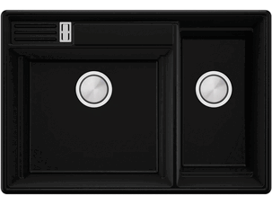 Double-bowl granite kitchen...