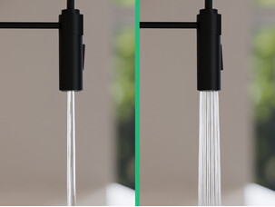 Kitchen mixer tap with pull-out spout and 2 spray types Primagran® 7030