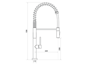 Kitchen mixer tap with pull-out spout and 2 spray types Primagran® 7030