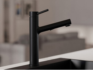 Kitchen mixer tap with pull-out spout and 2 spray types Primagran® 2010