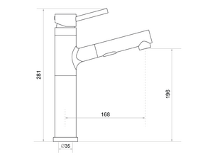 Kitchen mixer tap with pull-out spout and 2 spray types Primagran® 2010