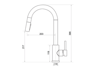 3-in-1 kitchen faucet with pull-out spout 9310 Primagran