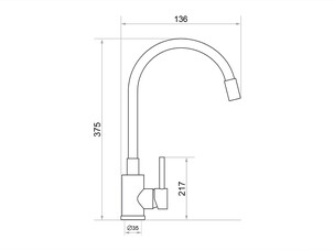 Kitchen mixer tap with flexible spout FLEX Primagran® 6020