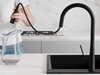 Kitchen mixer tap with pull-out spout and 2 spray types Primagran® 9090