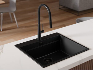 Kitchen mixer tap with pull-out spout and 2 spray types Primagran® 9090