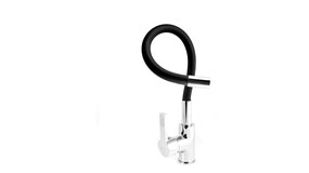 Flexible kitchen mixer taps
